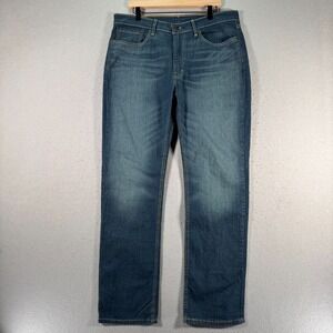Levis 514‎ Jeans Mens 36x32 Blue Dark Wash Slim Straight Comfort Denim Classic
